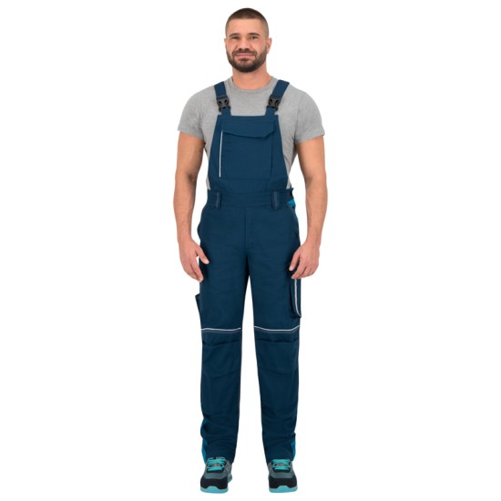 Salopeta cu pieptar bumbac de calitate Raptors, 260g/m2, bleumarin albastru Salopeta cu pieptar bumbac de calitate Raptors, 260g/m2, bleumarin albastru