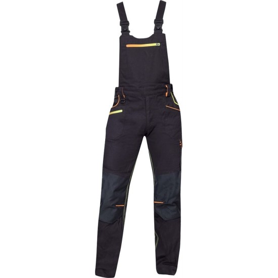 Salopeta cu pieptar strech, material durabil si comod, slim fit, negru Salopeta cu pieptar strech, material durabil si comod, slim fit, negru