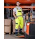Salopeta cu pieptar HiVis tercot 250 g/mp, galben neon Salopeta cu pieptar HiVis tercot 250 g/mp, galben neon