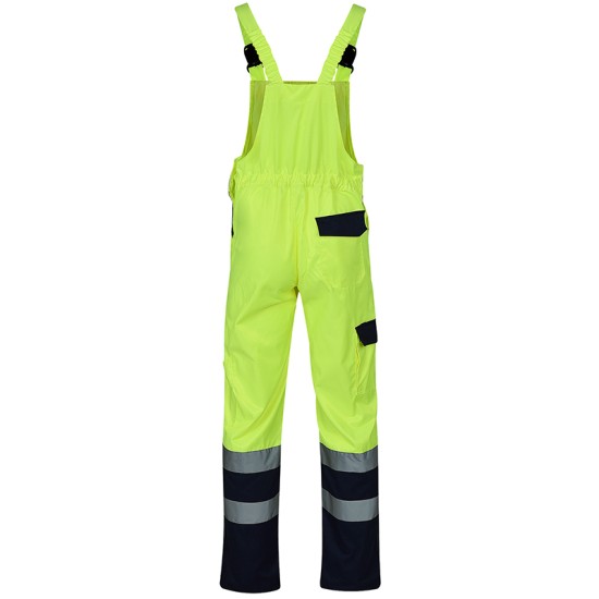 Salopeta cu pieptar HiVis tercot 250 g/mp, galben