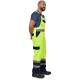 Salopeta cu pieptar HiVis tercot 250 g/mp, galben neon Salopeta cu pieptar HiVis tercot 250 g/mp, galben neon
