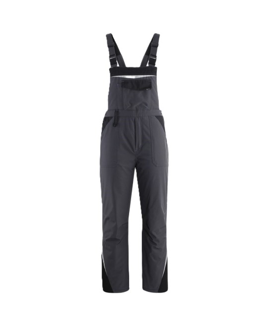 Salopeta cu pieptar softshell de iarna Rever, gri-negru