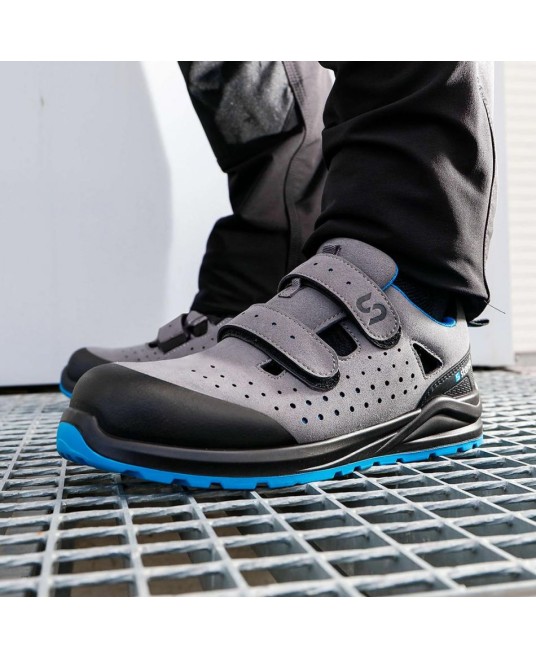 Sandale de protectie S1PS ESD Jeti  foarte comode, gri-albastru