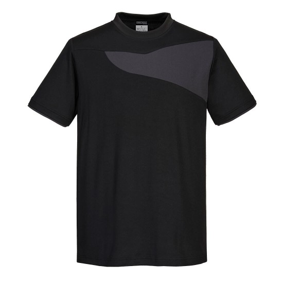 Tricou corporate PW2, 144g/m2, Negru/Gri