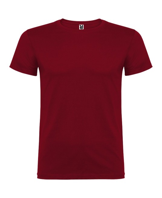 Tricou maneca scurta barbati, bumbac 155g/mp, Beagle visiniu grena