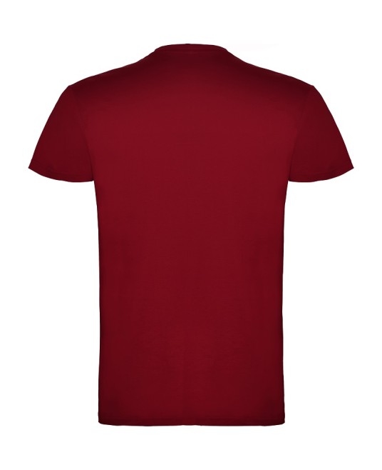 Tricou maneca scurta barbati, bumbac 155g/mp, Beagle visiniu grena