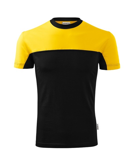 Tricou unisex Malfini Colormix 109, bumbac 200g/m2, Negru-Galben
