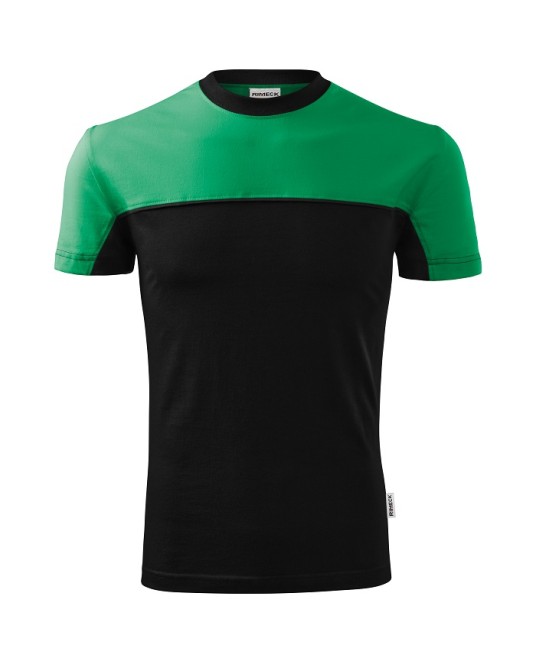 Tricou unisex Malfini Colormix 109, bumbac 200g/m2, Negru-Verde mediu