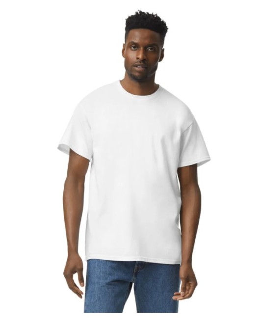 Tricou bumbac rezistent 180g/m2 Gildan 5000, Alb