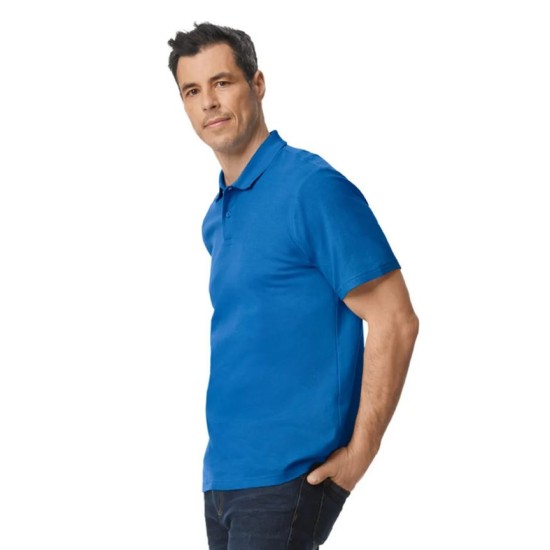 Tricou polo bumbac, Gildan 177g/m2, Albastru regal