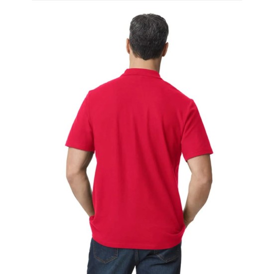 Tricou polo bumbac, Gildan 177g/m2, Rosu