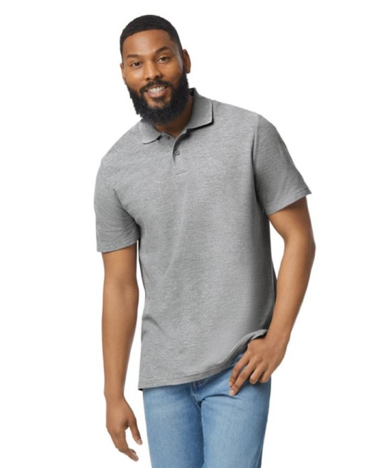 Tricou polo bumbac, Gildan 177g/m2, Gri