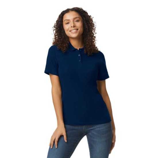 Tricou polo  femei,  Gildan 177g/mp,  Bleumarin