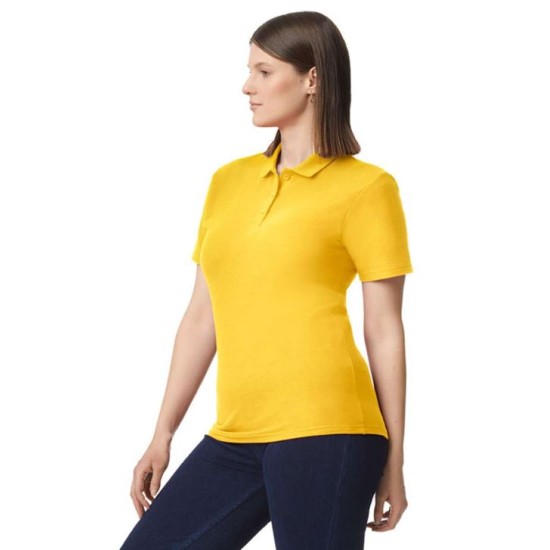 Tricou polo  femei,  Gildan 177g/mp, Galben