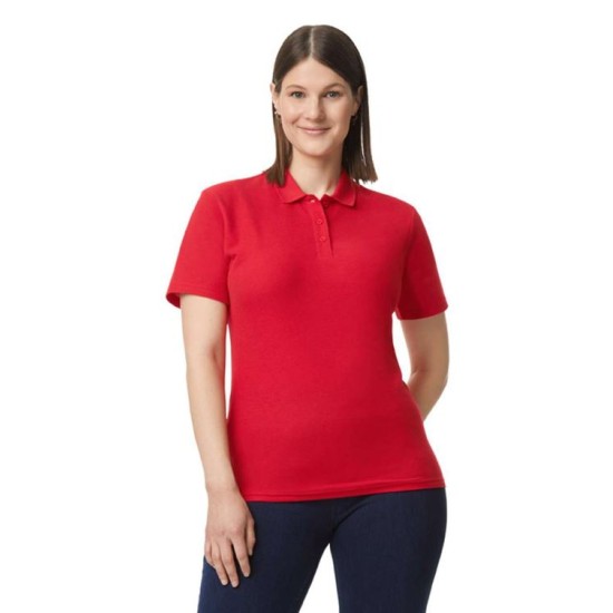 Tricou polo  femei,  Gildan 177g/mp, Rosu