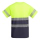 Tricou HiVis cu 55% bumbac, 170 g/mp Galben/Gri