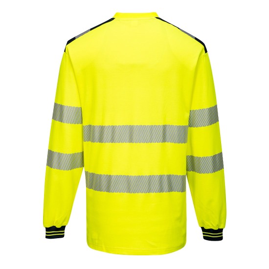 Tricou HiVis premium, maneca lunga, 55% bumbac, 45% poliester, 175g/m2, Galben-Negru Tricou HiVis premium, maneca lunga, 55% bumbac, 45% poliester, 175g/m2, Galben-Negru