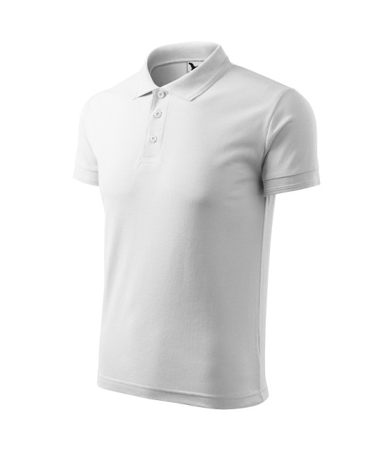 Tricou polo barbati 200g/m2 Malfini Pique Polo 203, Alb