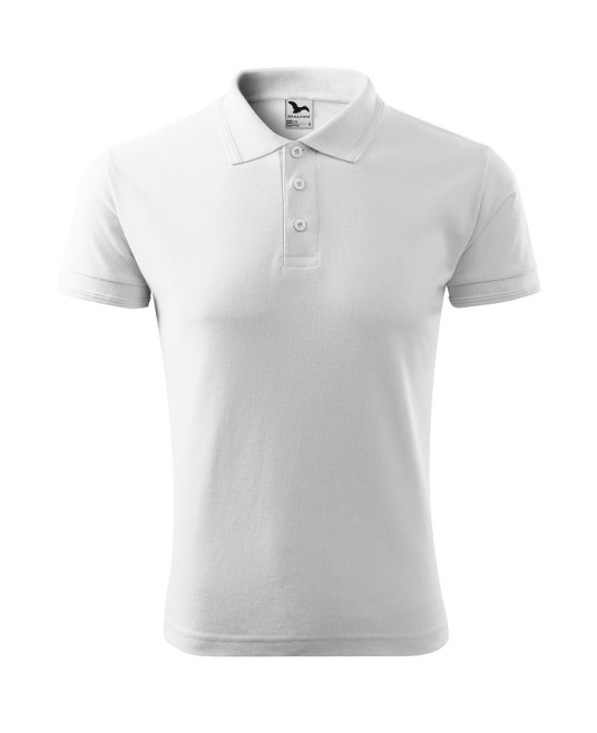 Tricou polo barbati 200g/m2 Malfini Pique Polo 203, Alb
