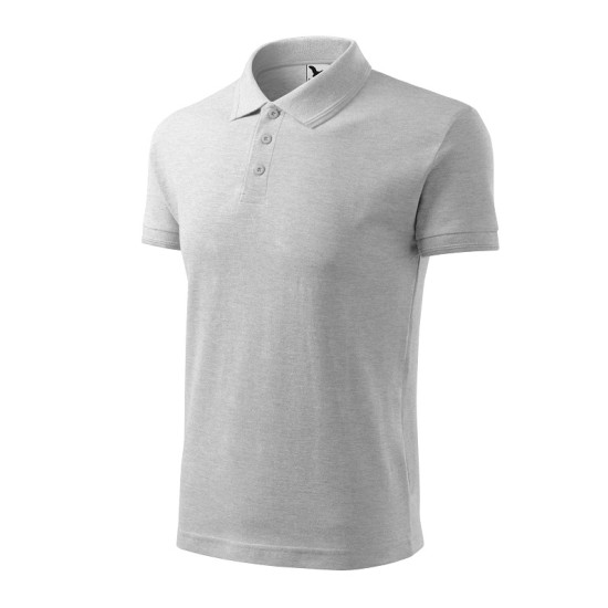 Tricou polo barbati 200g/m2 Malfini Pique Polo 203, Gri deschis Tricou polo barbati 200g/m2 Malfini Pique Polo 203, Gri deschis