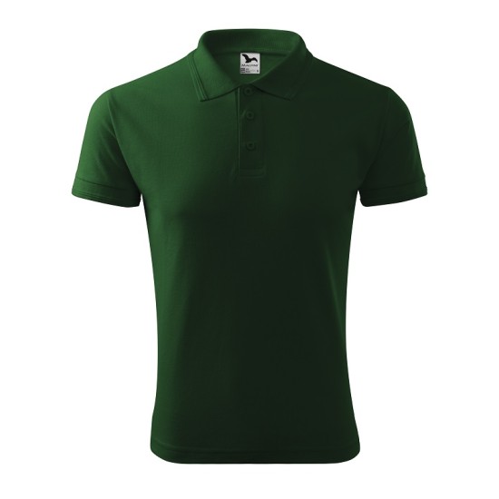 Tricou polo barbati 200g/m2 Malfini Pique Polo 203, Verde sticla