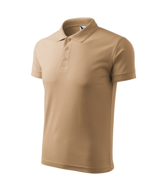 Tricou polo barbati 200g/m2 Malfini Pique Polo 203, Bej nisipiu