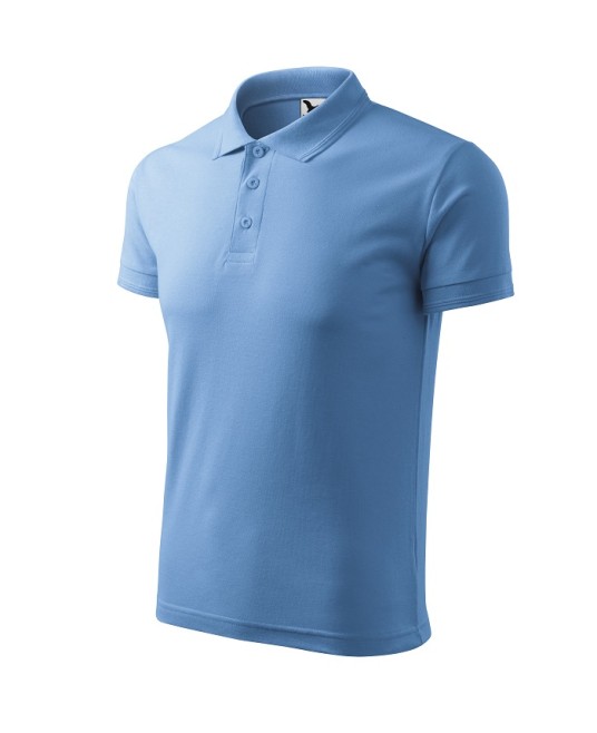 Tricou polo barbati 200g/m2 Malfini Pique Polo 203, Albastru deschis