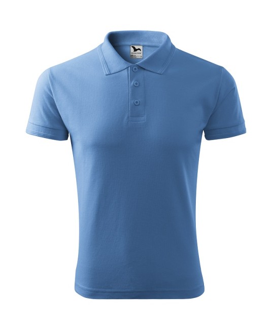 Tricou polo barbati 200g/m2 Malfini Pique Polo 203, Albastru deschis