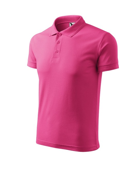 Tricou polo barbati 200g/m2 Malfini Pique Polo 203, Roz Magenta