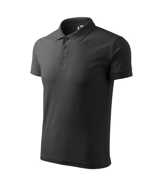 Tricou polo barbati 200g/m2 Malfini Pique Polo 203, Gri ardezie