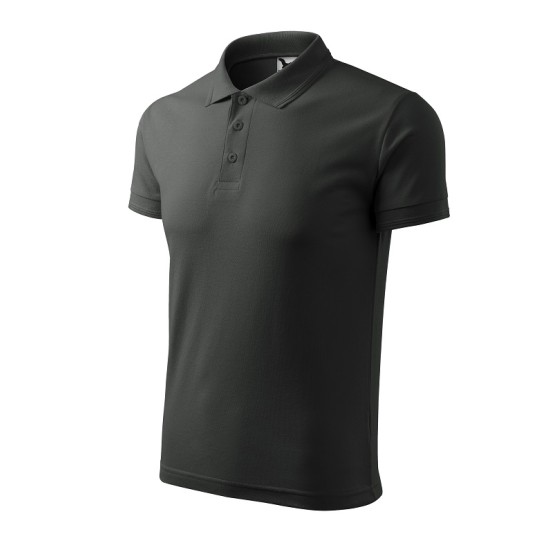 Tricou polo barbati 200g/m2 Malfini Pique Polo 203, Gri ardezie Tricou polo barbati 200g/m2 Malfini Pique Polo 203, Gri ardezie