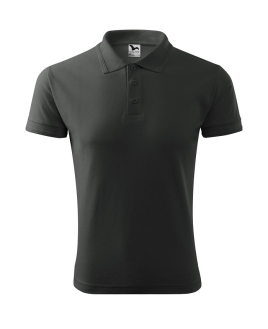 Tricou polo barbati 200g/m2 Malfini Pique Polo 203, Gri ardezie