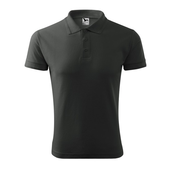 Tricou polo barbati 200g/m2 Malfini Pique Polo 203, Gri ardezie Tricou polo barbati 200g/m2 Malfini Pique Polo 203, Gri ardezie