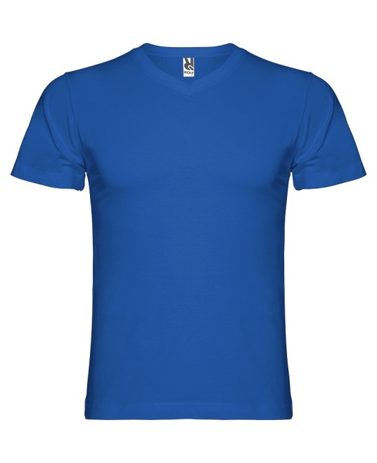 Tricou maneca scurta V-Neck, densitate 155g/mp, albastru regal