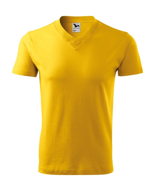 Tricou barbati V-neck 102 Malfini, bumbac 160g/m2 Galben