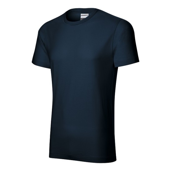 Tricou maneca scurta barbati 160g/m2 din bumbac R01 Resist Bleumarin