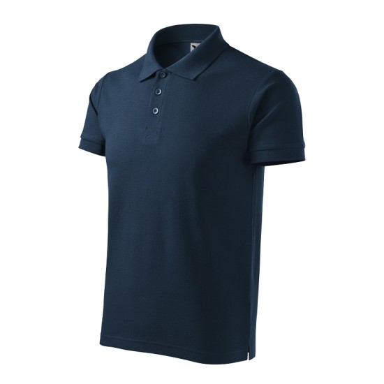 Tricou polo maneca scurta barbati 100% bumbac 170g/m2, Malfini Cotton 212, Bleumarin Tricou polo maneca scurta barbati 100% bumbac 170g/m2, Malfini Cotton 212, Bleumarin
