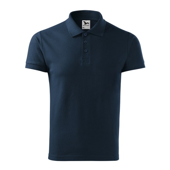 Tricou polo maneca scurta barbati 100% bumbac 170g/m2, Malfini Cotton 212, Bleumarin Tricou polo maneca scurta barbati 100% bumbac 170g/m2, Malfini Cotton 212, Bleumarin