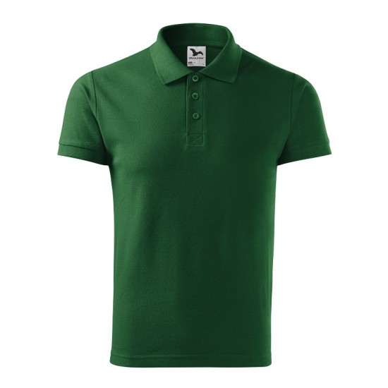 Tricou polo maneca scurta barbati 100% bumbac 170g/m2, Malfini Cotton 212, Verde sticla Tricou polo maneca scurta barbati 100% bumbac 170g/m2, Malfini Cotton 212, Verde sticla