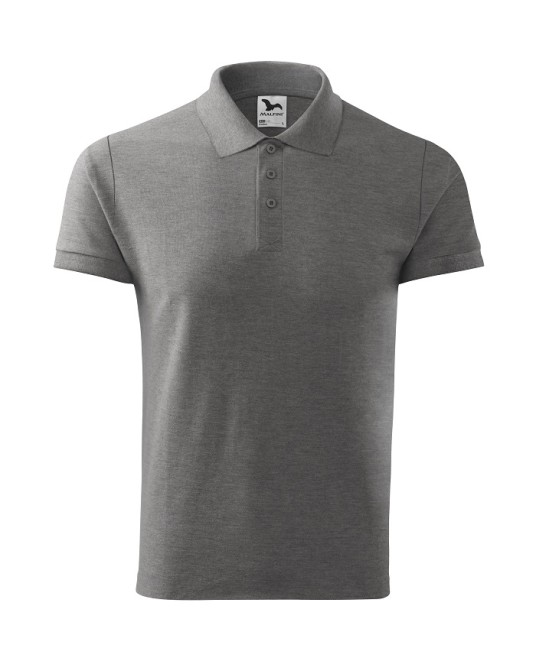 Tricou polo  bumbac 170g/m2, Malfini Cotton 212 Gri inchis