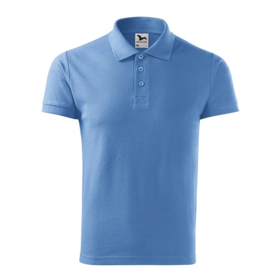 Tricou polo maneca scurta barbati 100% bumbac 170g/m2, Malfini Cotton 212, Albastru deschis Tricou polo maneca scurta barbati 100% bumbac 170g/m2, Malfini Cotton 212, Albastru deschis