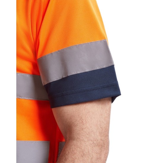 Tricou polo HiVis reflectorizant, 170g/mp Galben