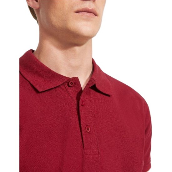 Tricou polo premium barbati, bumbac 200g/mp, Visiniu Tricou polo premium barbati, bumbac 200g/mp, Visiniu