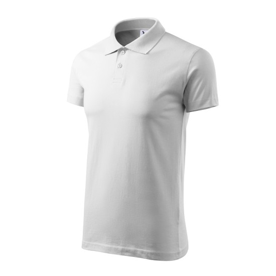 Tricou polo barbati, bumbac 180g/m2, Malfini Single J. 202, Alb Tricou polo barbati, bumbac 180g/m2, Malfini Single J. 202, Alb