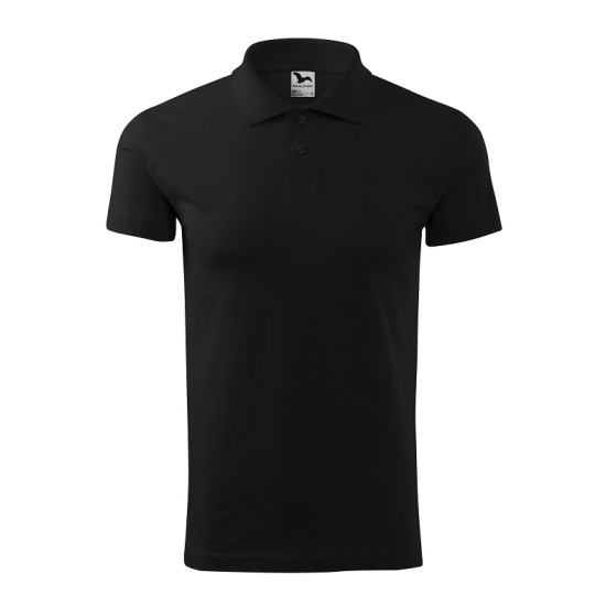 Tricou polo barbati, bumbac 180g/m2, Malfini Single J. 202, Negru Tricou polo barbati, bumbac 180g/m2, Malfini Single J. 202, Negru