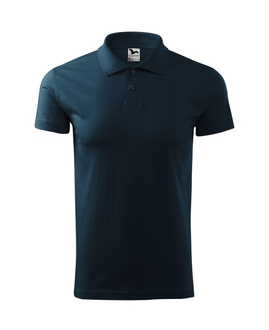 Tricou polo barbati, bumbac 180g/m2, Malfini Single J. 202, Bleumarin