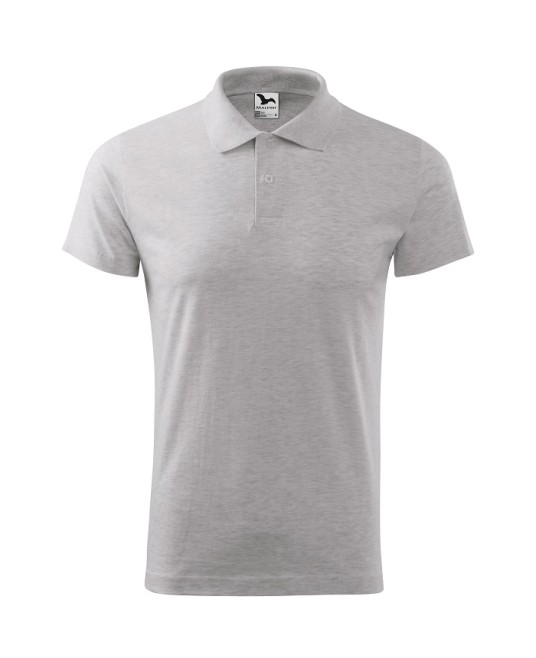 Tricou polo barbati, bumbac 180g/m2, Malfini Single J. 202, Gri deschis