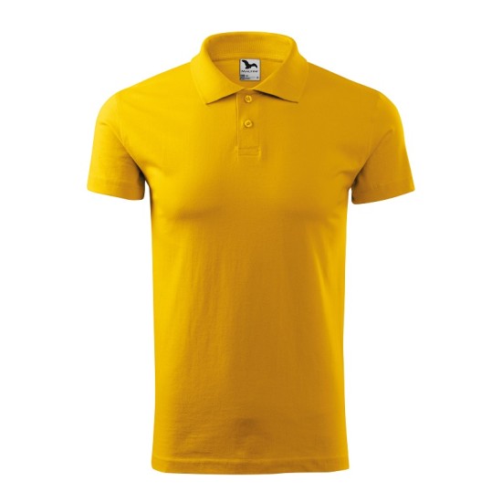 Tricou polo barbati, bumbac 180g/m2, Malfini Single J. 202, Galben Tricou polo barbati, bumbac 180g/m2, Malfini Single J. 202, Galben