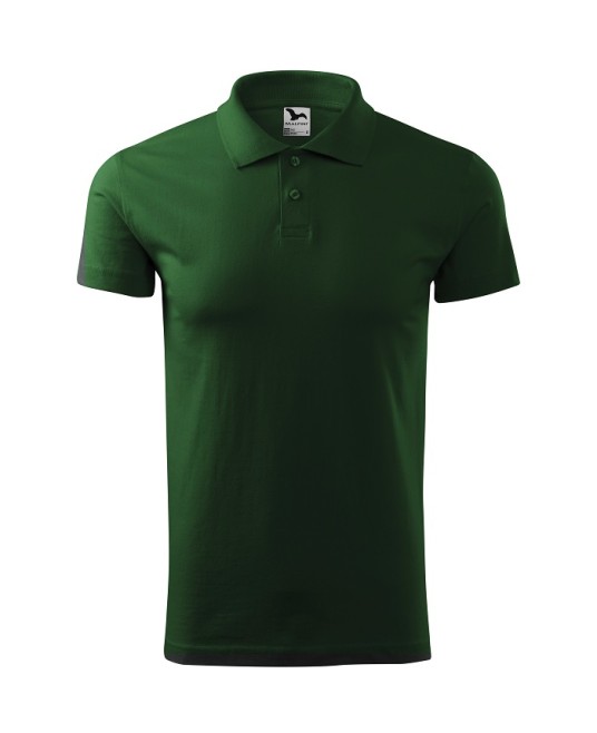 Tricou polo barbati, bumbac 180g/m2, Malfini Single J. 202, Verde sticla