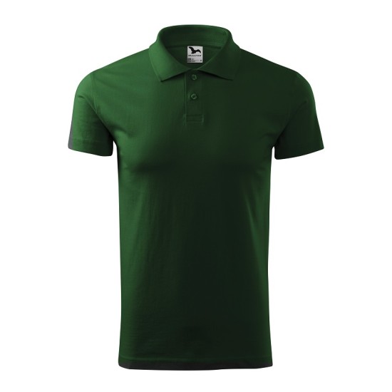 Tricou polo barbati, bumbac 180g/m2, Malfini Single J. 202, Verde sticla Tricou polo barbati, bumbac 180g/m2, Malfini Single J. 202, Verde sticla